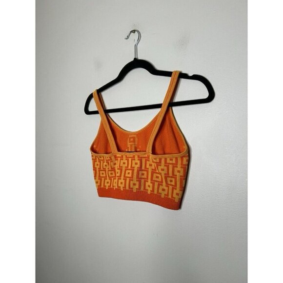 Zara Women's Limitless Contour Collection Orange Seamless Crop Top Size M-L - Picture 7 of 9